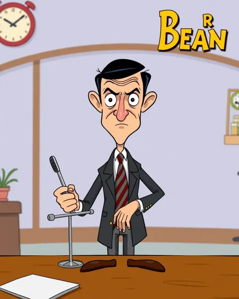 Mister Bean Cartoon Images in Colorful Animation Style