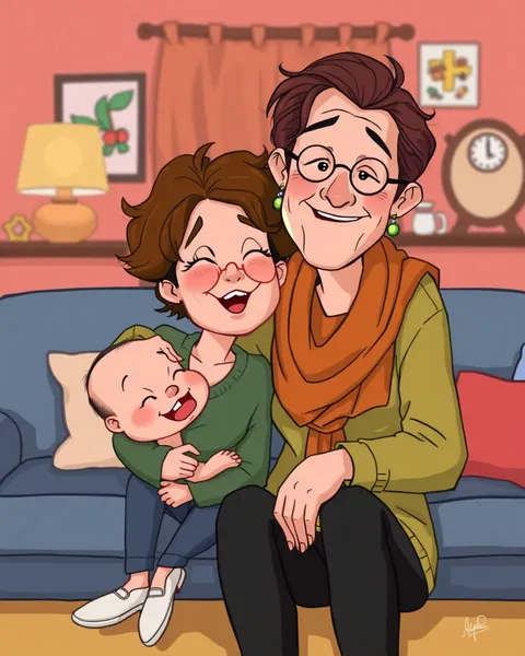 Mom's Cartoon Images: Joyful Memories