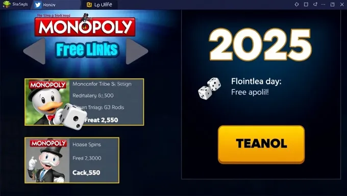 Monopoly's 2025 Free Dice Links with Free Spins Today