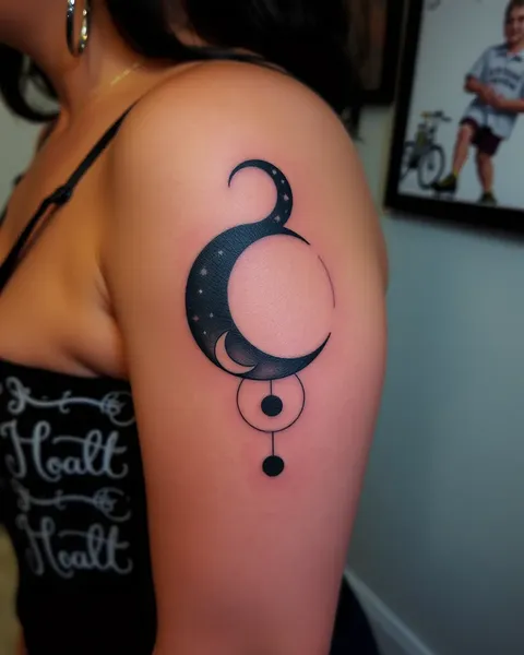 Moon Cycle Tattoo Symbolism and Astrology Connection