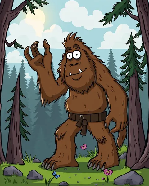 More Cartoon Pictures of Bigfoot