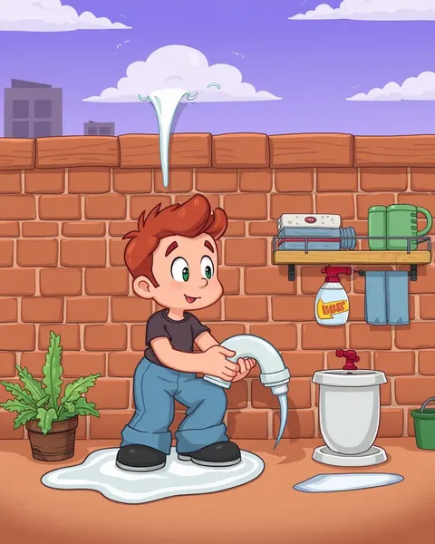 More Cartoon Plumbing Images Depicting Underwater Adventures