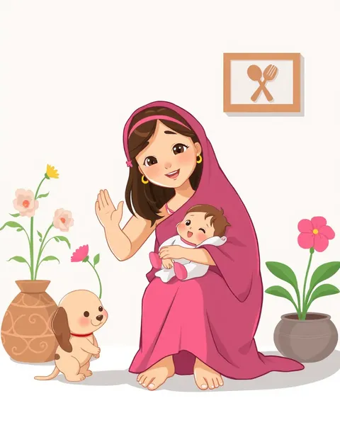 Mother Cartoon Images in Animated Form