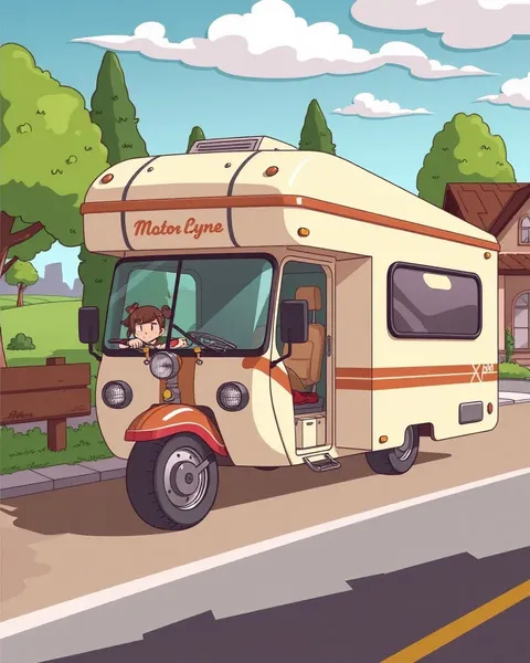 Motorhome Cartoon Images for Education Resource