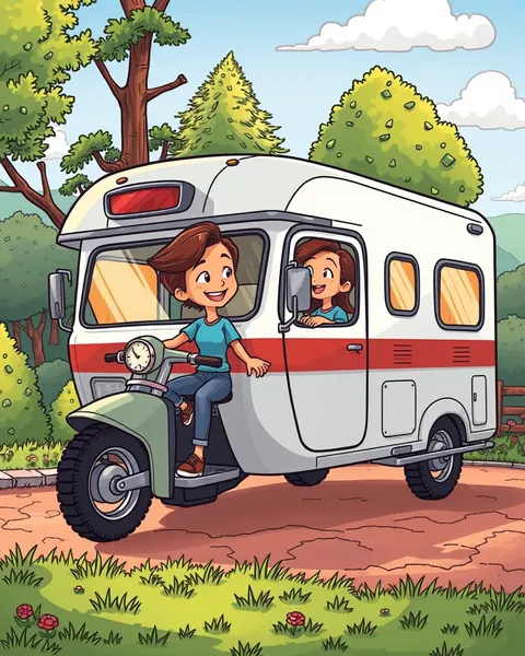 Motorhome Cartoon Images for Entertainment Purpose