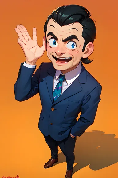 Mr Bean's Animated Images in Cartoon Style