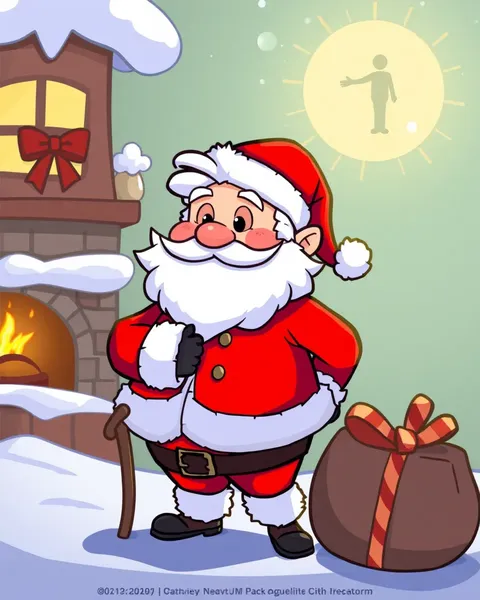 Mrs Claus Cartoon Images in North Pole