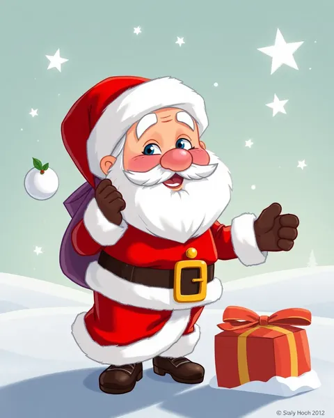 Mrs Claus Cartoon Images with Jolly Old Elf