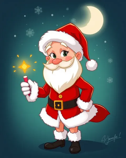 Mrs. Claus Cartoon Pictures in Festive Style