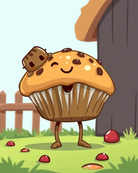 Muffin Cartoon Images in Colorful Illustrations