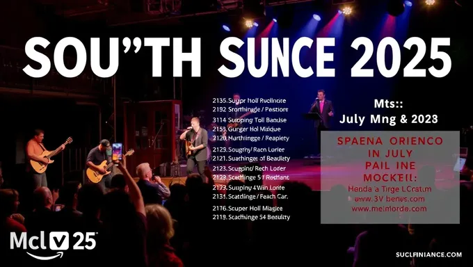 Music Schedule for July 2025 in Orange South