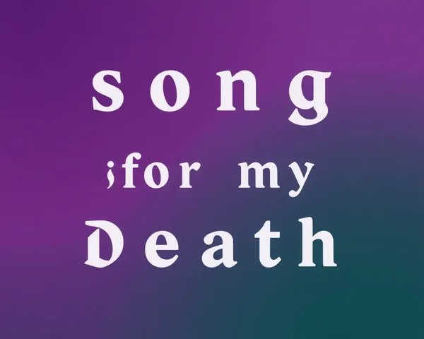 My Death PNG Credits Song for You