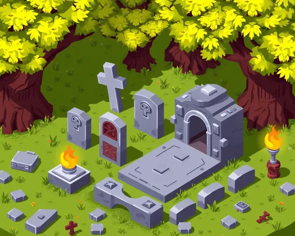 Mysterious Graveyard PNG with Creepy Trees