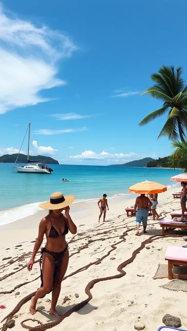 Naked Beachgoers Show Off Their Boobs Publicly