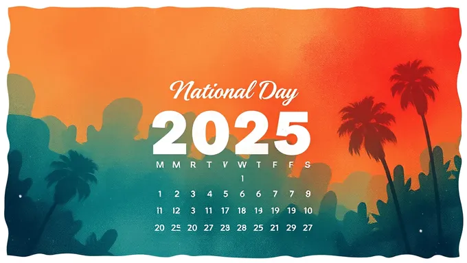 National Day Calendar 2025 Key Dates