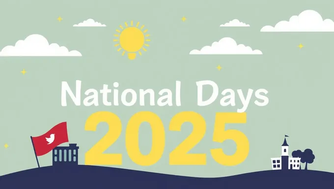 National Days 2025 Calendar Announced