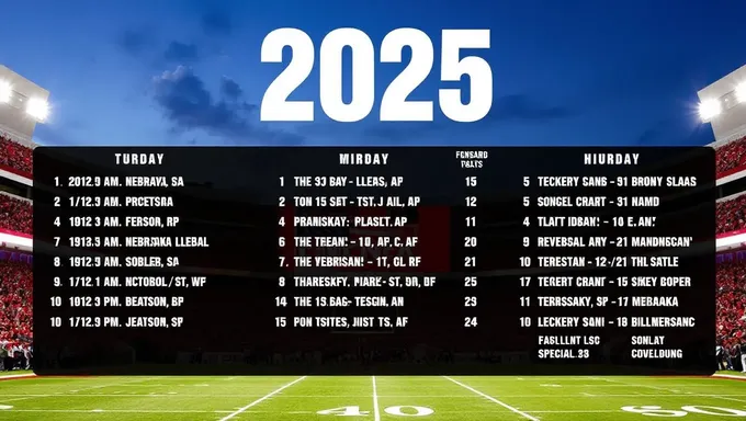 Nebraska Football Fans Get 2025 Schedule Details