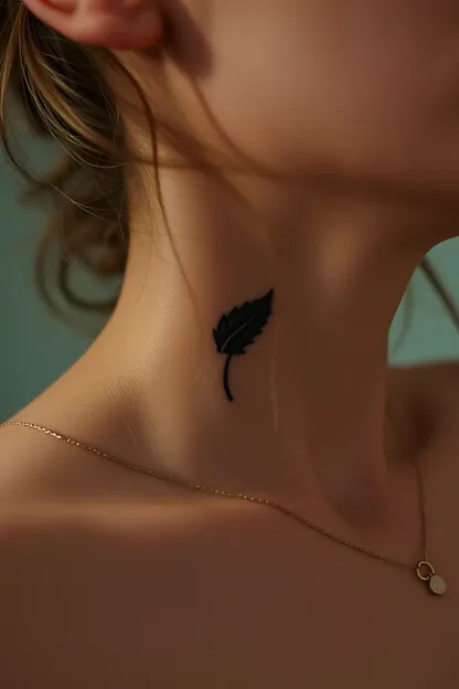 Neck Tattoo for Small Girl's Design