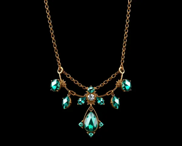 Necklace Png from Top Angle View