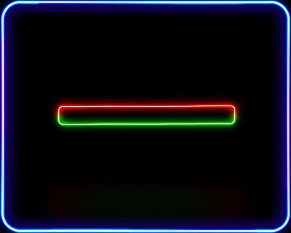 Neon Border Bar PNG Transparent Background Image