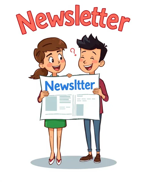 Newsletter with Cartoon Images Inside