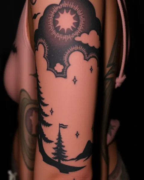 Nighttime Sky Tattoo Artwork Inspiration