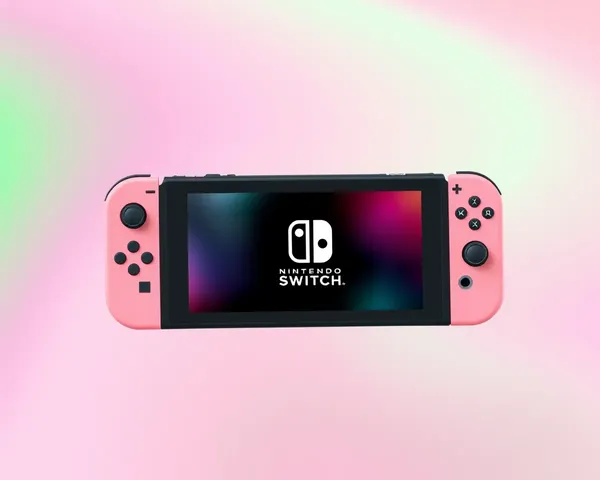 Nintendo Switch Pink and Green PNG Transparency Design