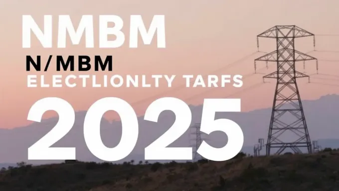 Nmbm Electricity Tariffs 2025/2025 Impact Assessment