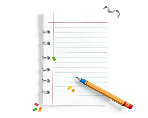 Notebook Paper PNG: A Bold and Vibrant Design