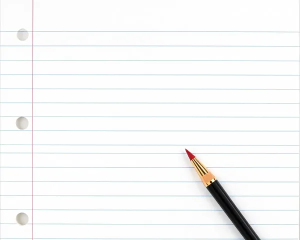 Notebook Paper PNG: A Clean and Minimalist Design