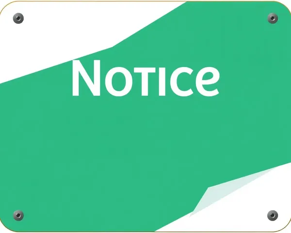 Notice Sign Template Word Document with PNG Image