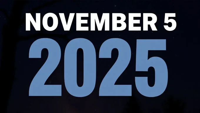 November 5, 2025 Countdown in Days Left