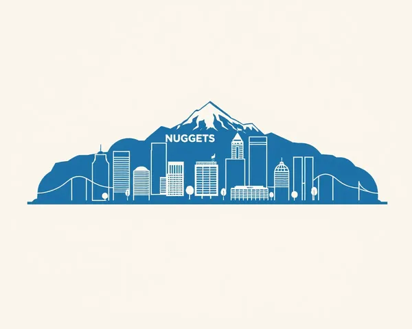 Nuggets Skyline PNG: High-Definition Image of City Skyline with Nuggets Icon