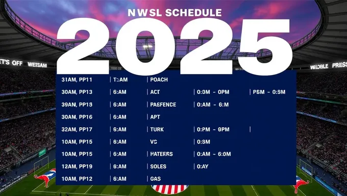 Nwsl Schedule 2025: Plan Your Year Ahead