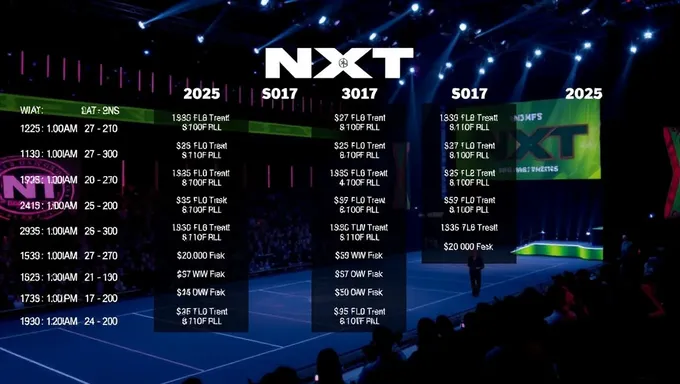 Nxt Show Schedule for July 30th 2025