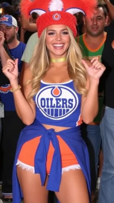 Oilers Fan's Boob Flash Causes Controversy in Arena