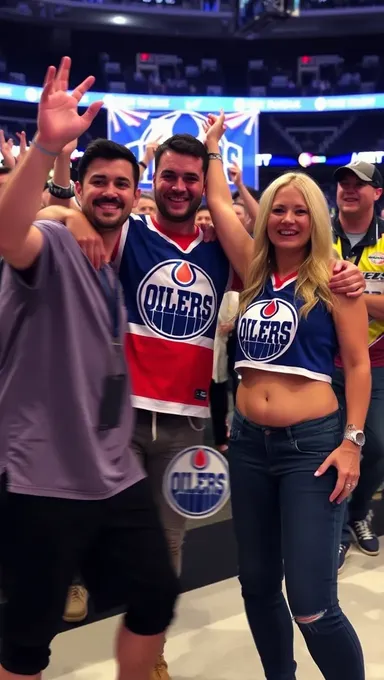 Oilers Fan's Boobs Get Attention Everywhere