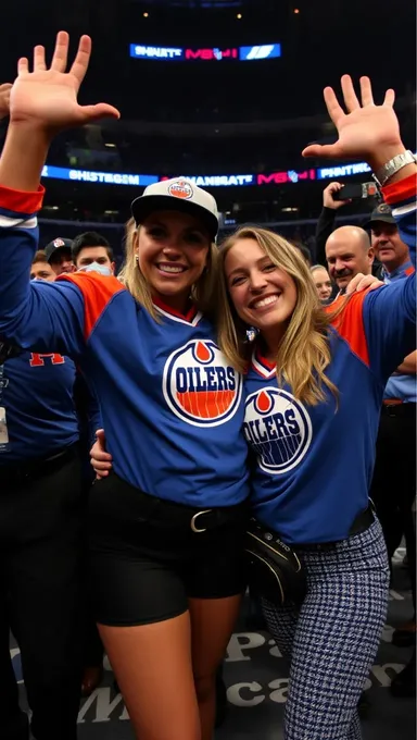 Oilers Fans Show Off Their Boobs