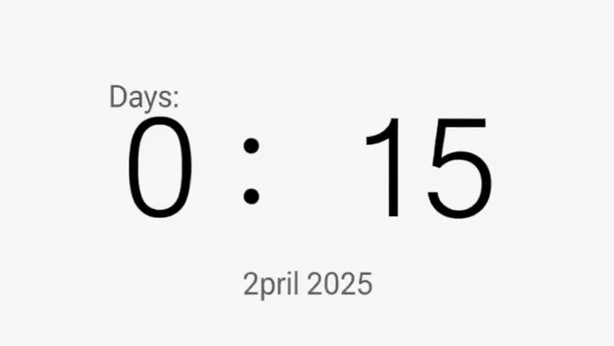 Only Days Until April 1st 2025 Left