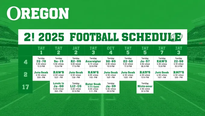 Oregon 2025 Football Schedule: Rivalry Matchups and More