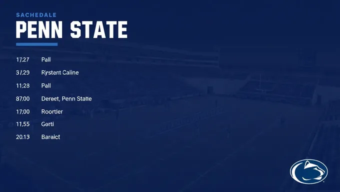 PENN State 2025 Football Schedule Release Date