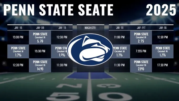 PENN State 2025 Schedule Features Rivalry Games