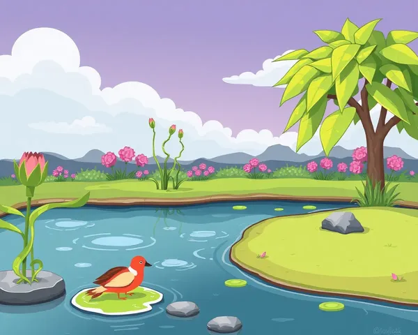 PNG Clean Pond Cartoon Image Required