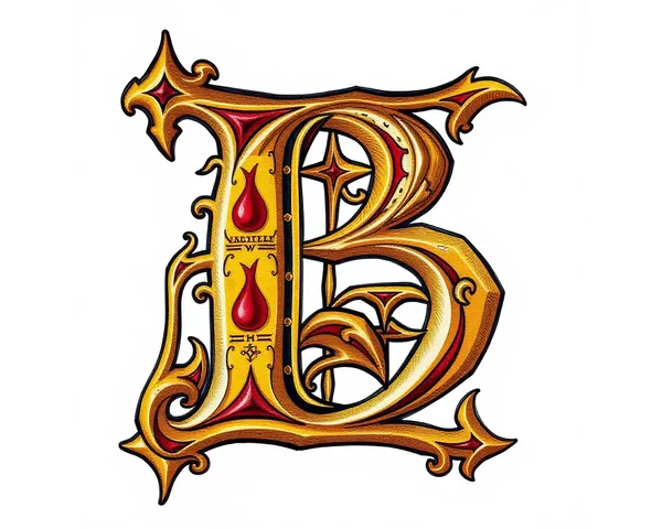 PNG Clipart Illuminated Medieval Letter B Image