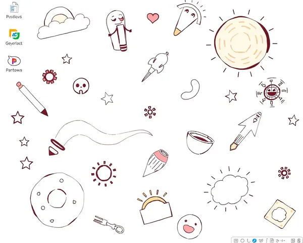 PNG Doodles for Customizing Desktop Background