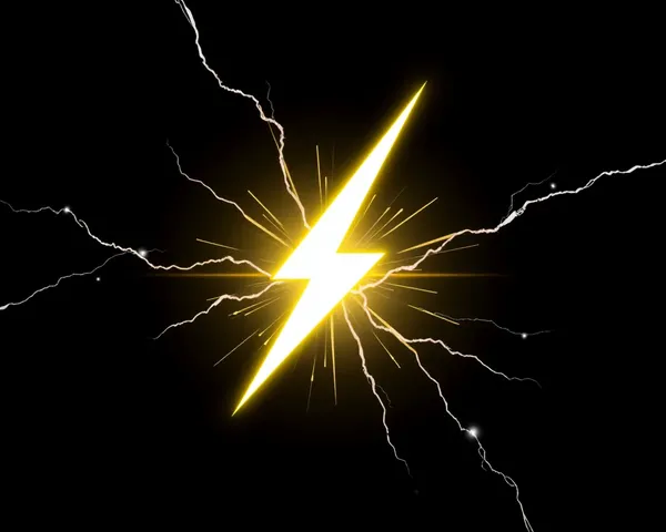 PNG File Format for Lightning Bolt Image