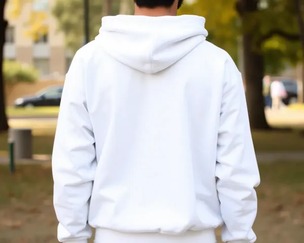 PNG File of White Sweatshirt Back Design