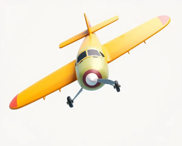 PNG Format for 3D Plane Front View