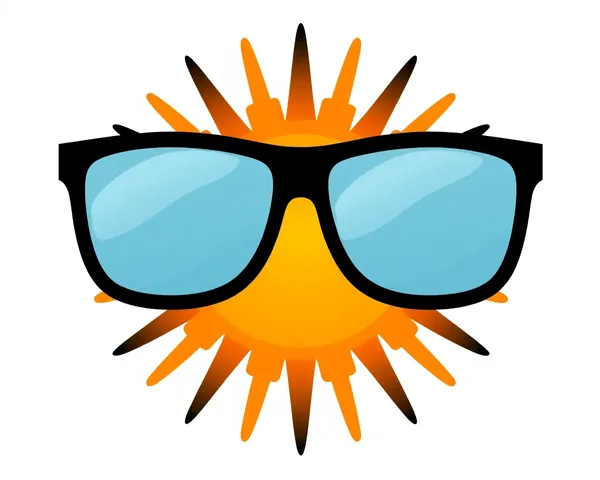 PNG Icon of Sun with Black Glasses