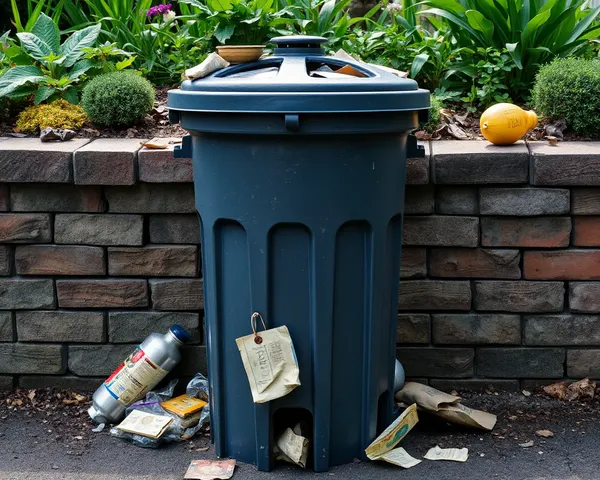 PNG Image Reveals Real Trash Can Overflowing with Debris